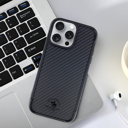 Чехол для iPhone 16 Pro Max гибридный Santa Barbara Polo & Racquet Club Elvis черный