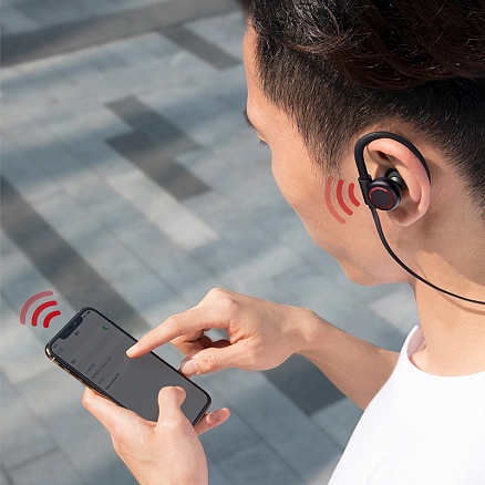 Наушники беспроводные Bluetooth Baseus Encok S17 вакуумные с микрофоном и пультом черные