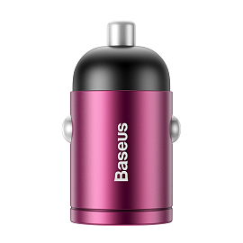 Зарядное устройство автомобильное USB 5А 30W Baseus Tiny Star Mini (быстрая зарядка QC 3.0) розовое
