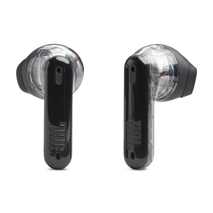Наушники TWS беспроводные JBL Tune Flex Ghost вкладыши с микрофоном и активным шумоподавлением прозрачно-черные