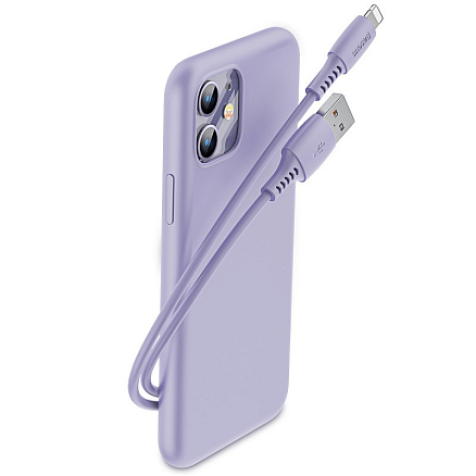 Кабель USB - Lightning для зарядки iPhone 1,2 м 2.4А Baseus Colourful фиолетовый