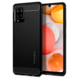 Чехол для Samsung Galaxy A42 5G гелевый Spigen Rugged Armor черный
