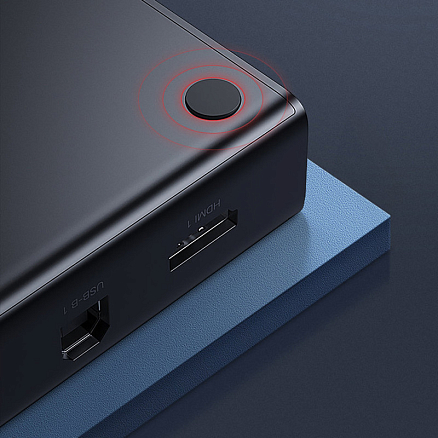 KVM переключатель на 4 компьютера HDMI, USB 2.0 Ugreen CM293 черный