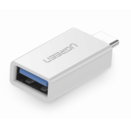 Переходник Type-C - USB 3.0 (папа - мама) Ugreen US173 белый