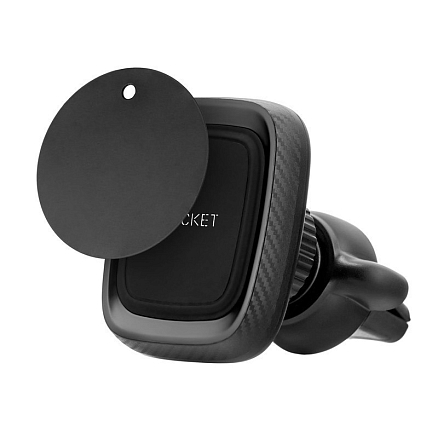 Держатель автомобильный в решетку обдува магнитный Rocket Fix черный