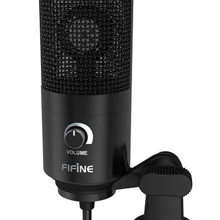 Микрофон для стрима с поп-фильтром Fifine T669 черный