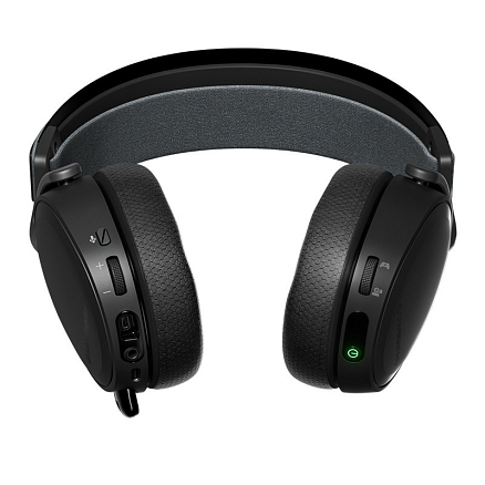 Наушники беспроводные SteelSeries Arctis 7+ полноразмерные с микрофоном игровые черные