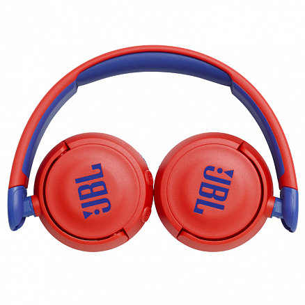 Наушники беспроводные Bluetooth для детей JBL JR310BT накладные складные красно-синие