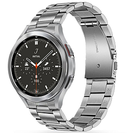 Ремешок-браслет для Samsung Galaxy Watch 4, 5, 5 Pro 40, 42, 44, 45 и 46 мм металлический Tech-Protect Stainless серебристый