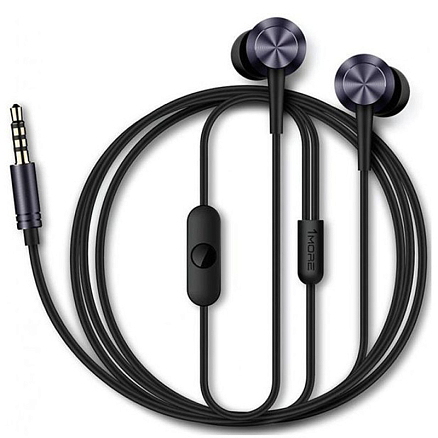 Наушники 1More E1009 Piston Fit вакуумные с микрофоном серые