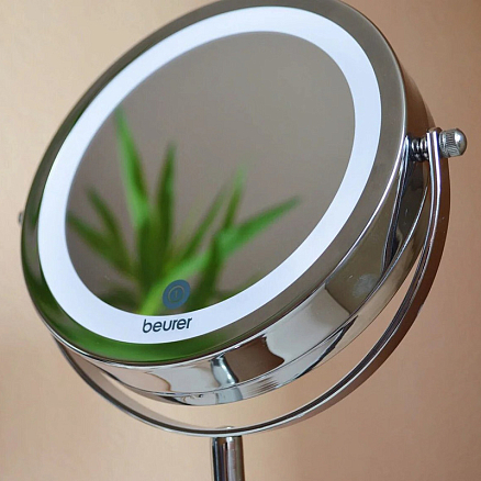Зеркало для макияжа с подсветкой настольное Beurer BS 55 белое