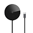 Беспроводная зарядка для телефона с USB хабом на 4 порта Baseus Circular Mirror (быстрая зарядка) c Type-C кабелем черная