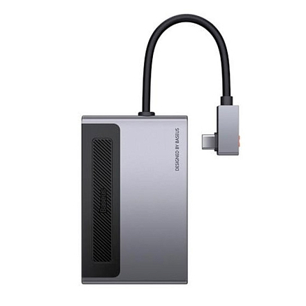 Хаб (разветвитель) Type-C - USB 3.0, SD, microSD, HDMI, Type-C PD, 3.5 мм Baseus Magic серый