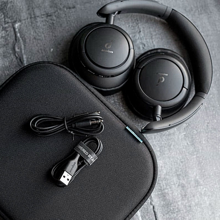 Наушники беспроводные Anker SoundСore Life Tune полноразмерные с микрофоном и активным шумоподавлением складные черные