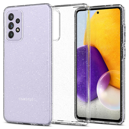 Чехол для Samsung Galaxy A72 гелевый с блестками Spigen SGP Liquid Crystal Glitter прозрачный