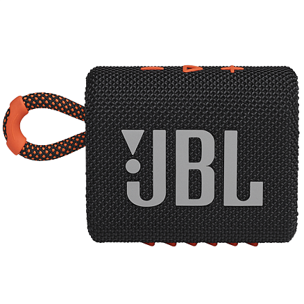 Портативная колонка JBL Go 3 с защитой от воды черно-оранжевая