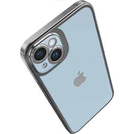 Чехол для iPhone 14 гелевый Spigen Optik Crystal прозрачно-серый