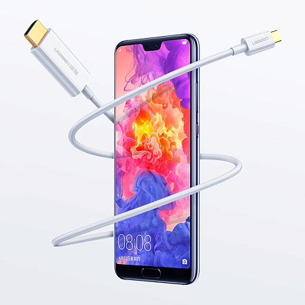 Кабель Type-C - HDMI (папа - папа) длина 1,5 м 4K 60Hz Ugreen MM121 белый