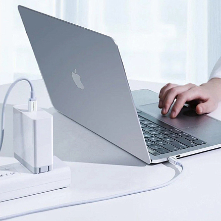 Кабель Type-C - Type-C длина 1 м 3A 20V 60W силиконовый Ugreen US264 (быстрая зарядка PD 2.0, QC 3.0) белый