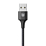 Кабель USB - MicroUSB, Type-C 1,2 м 3A плетеный Baseus Rapid черный