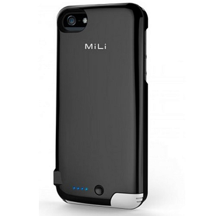 Чехол-аккумулятор для iPhone 5, 5S, SE MiLi Spring 2200mAh ультратонкий черный