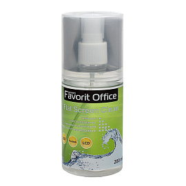 Набор для чистки дисплеев Favorit Office Flat Screen Clean гель 200 мл + салфетка