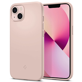 Чехол для iPhone 13 силиконовый Spigen Silicone Fit розовый