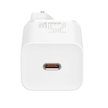 Зарядное устройство сетевое Type-C 25W с кабелем Baseus Super Si TZCCSUP-L02 (быстрая зарядка PD) белое