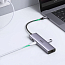 Хаб (разветвитель) Type-C - USB 3.0, HDMI 4K 30Hz, RJ45, SD, microSD, PD 100W Ugreen CM512 серый