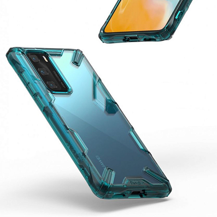 Чехол для Huawei P40 гибридный Ringke Fusion X бирюзовый