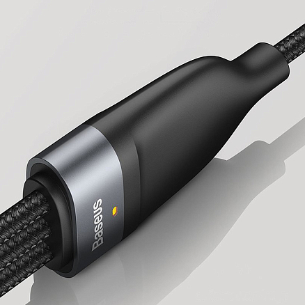 Кабель USB - Lightning, MicroUSB, Type-C 1,2 м 5A 66W плетеный Baseus Flash (быстрая зарядка) черный 