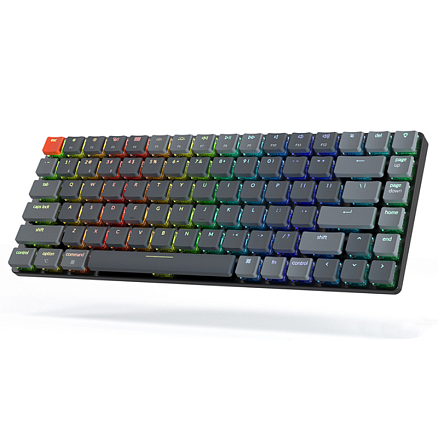 Клавиатура Keychron K3 V2 E1 RU с RGB-подсветкой (Keychron Low Profile Optical Red) механическая серая