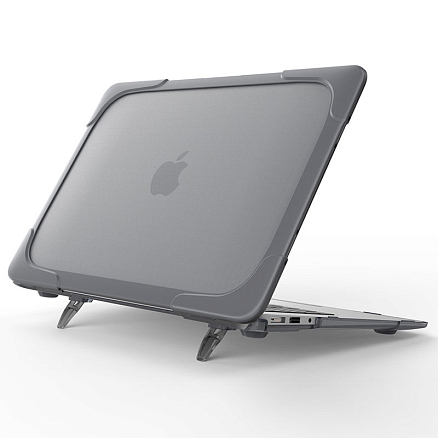 Чехол для Apple MacBook Pro 13 Touch Bar A1706, A1989, A2159, Pro 13 A1708 гибридный с подставкой Nova Ultra Hybrid серый