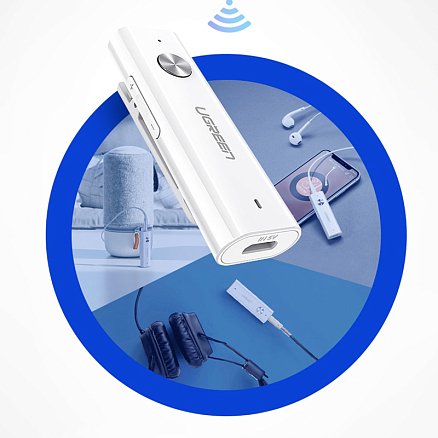 Bluetooth аудио адаптер (ресивер) разъем 3,5 мм aptX Ugreen CM110 с громкой связью