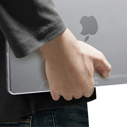 Чехол для Apple MacBook Pro 16 2021 A2485 пластиковый Spigen SGP Thin Fit прозрачный