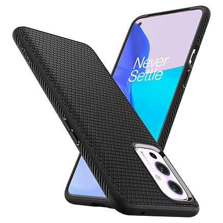 Чехол для OnePlus 9 гелевый Spigen Liquid Air матовый черный
