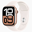 Умные часы Apple Watch 10 42 мм с силиконовым ремешком M/L алюминиевые розовое золото