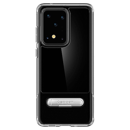 Чехол для Samsung Galaxy S20 Ultra гибридный с подставкой Spigen Slim Armor Essential S прозрачный