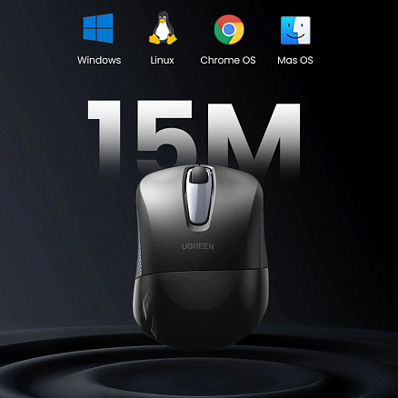 Мышь беспроводная оптическая Ugreen MU003 черная