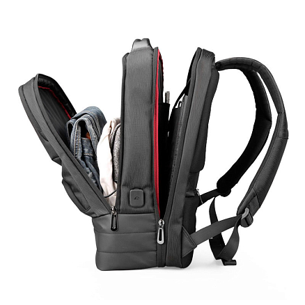 Рюкзак Kingsons KS3193W с отделением для ноутбука до 15,6 дюйма и USB портом черный