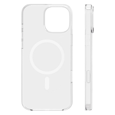 Чехол для iPhone 16 Plus силиконовый VLP Puro MagSafe прозрачный