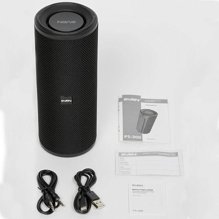 Портативная колонка Sven PS-300 с защитой от воды черная