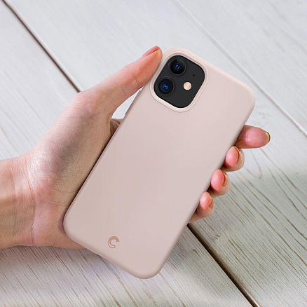 Чехол для iPhone 12 Mini силиконовый Spigen Cyrill Silicone розовый