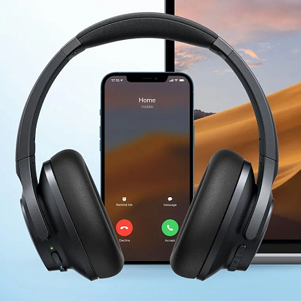 Наушники беспроводные Bluetooth Anker SoundCore Life Q20+ полноразмерные с микрофоном и активным шумоподавлением черные