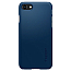 Чехол для iPhone 7, 8, SE 2020, SE 2022 пластиковый тонкий Spigen Thin Fit синий