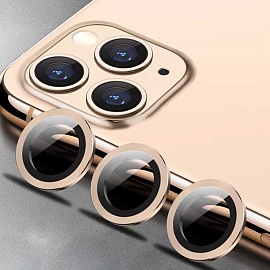 Защитное стекло на камеру для iPhone 11 Pro, 11 Pro Max Remax Creation золотистое 3 шт.