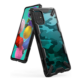 Чехол для Samsung Galaxy A51 гибридный Ringke Fusion X Design Camo черный
