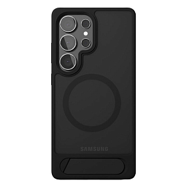 Чехол для Samsung Galaxy S25 Ultra гибридный с подставкой VLP Reels Magsafe прозрачно-черный