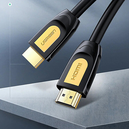 Кабель HDMI - HDMI (папа - папа) длина 1,5 м версия 1.4 3D Ugreen HD101 желто-черный