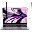 Защитное стекло для Apple MacBook Air 13 M2 2022 на весь экран противоударное Spigen Glass FC черное
